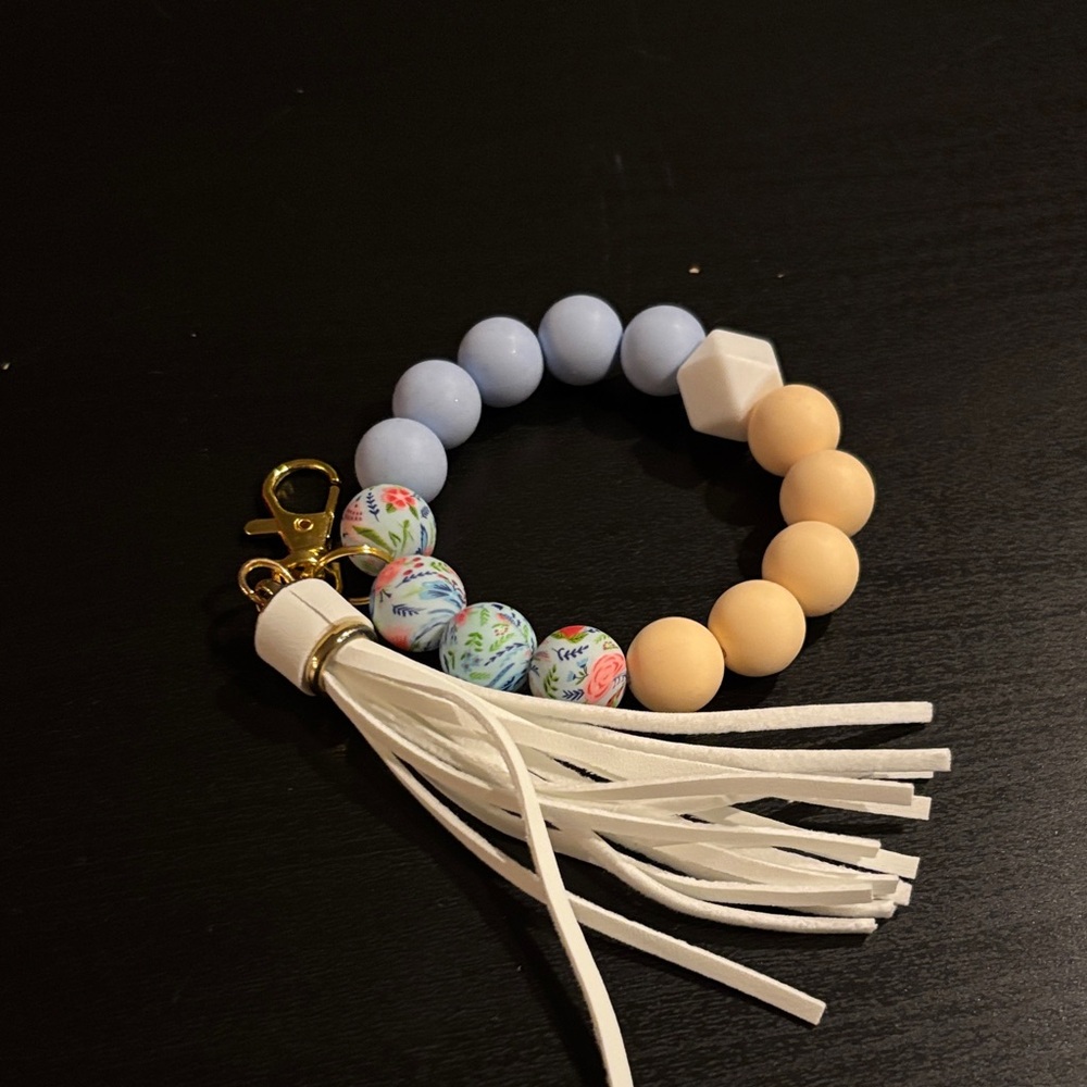 Colorful Beaded Kids Bracelet with Tassel